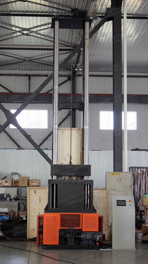 Копер для испытания падающим грузом (DWTT) материалов трубопроводов 15 JL 30000 в производстве2WM